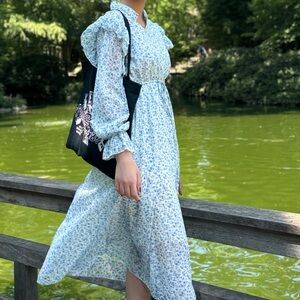 Floral Blue Dress